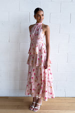 Anna Floral Maxi Dress - Pink