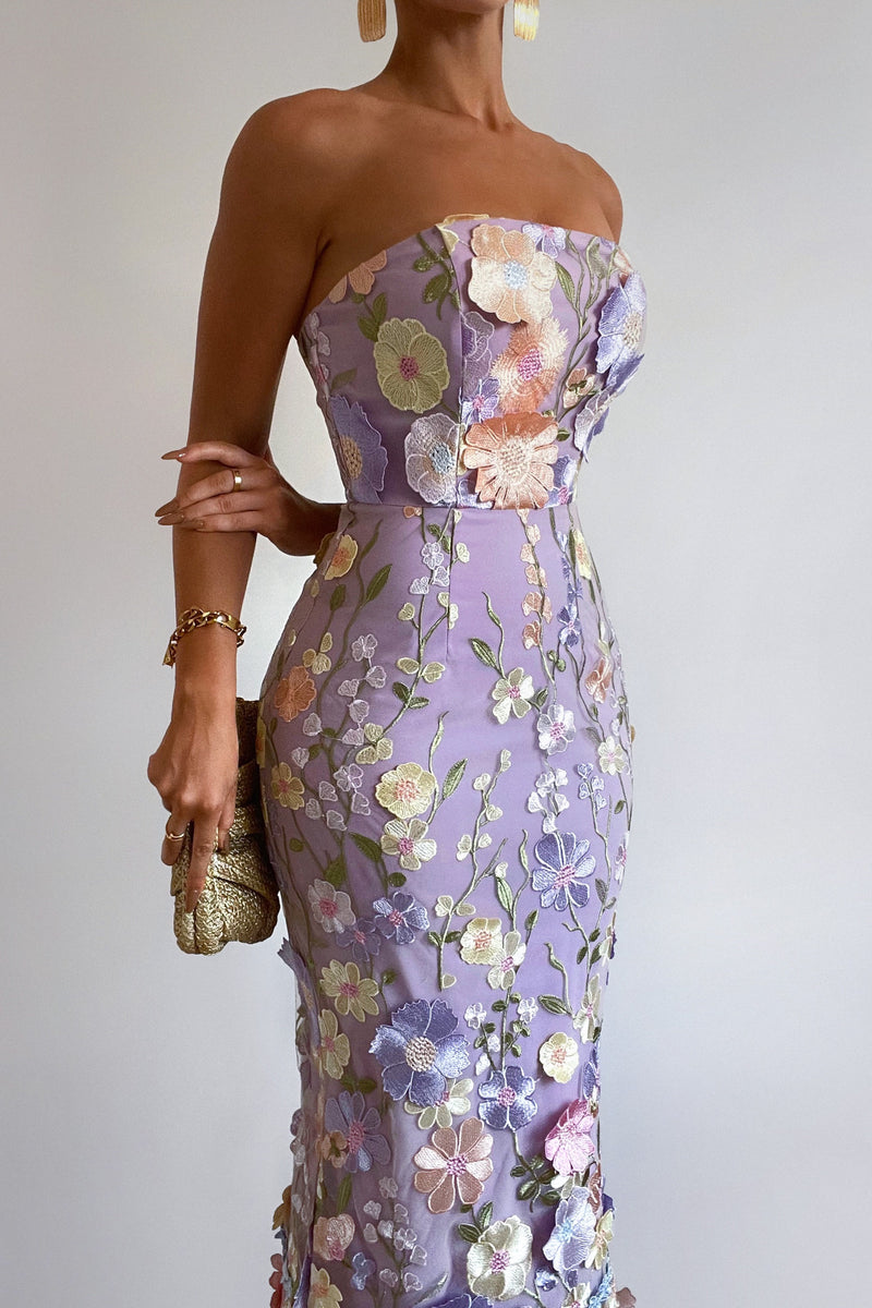 Angelica Floral Maxi Dress - Lilac