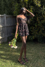 Lover Floral Mini Dress - Black