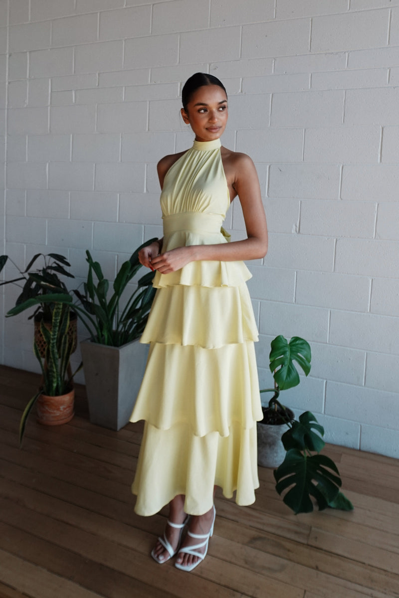 Chiara Maxi Dress - Lemon