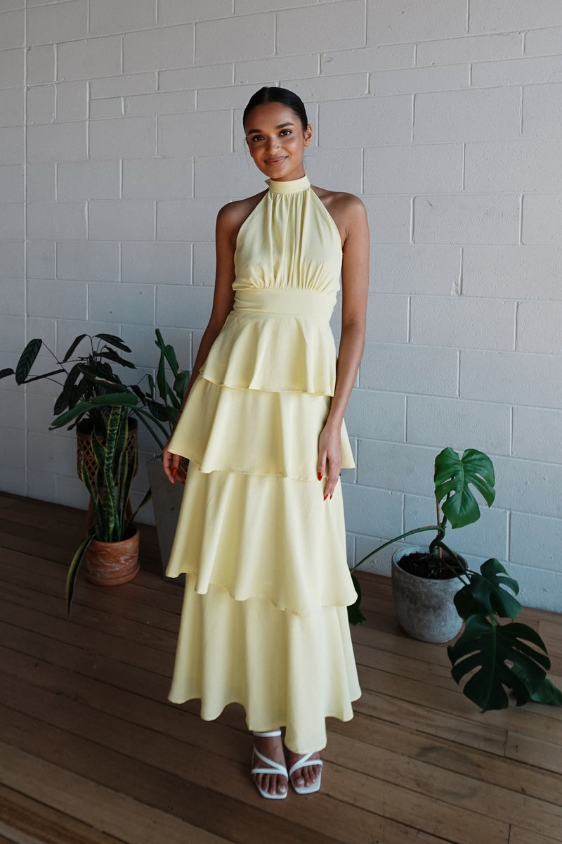 Chiara Maxi Dress - Lemon