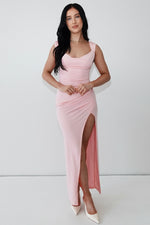 Polly Midi Dress - Pink