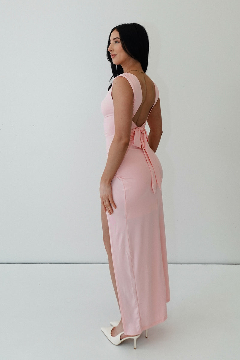 Polly Midi Dress - Pink