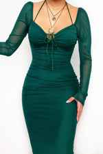 Earnie Midi Dress - Green – Kameli Boutique