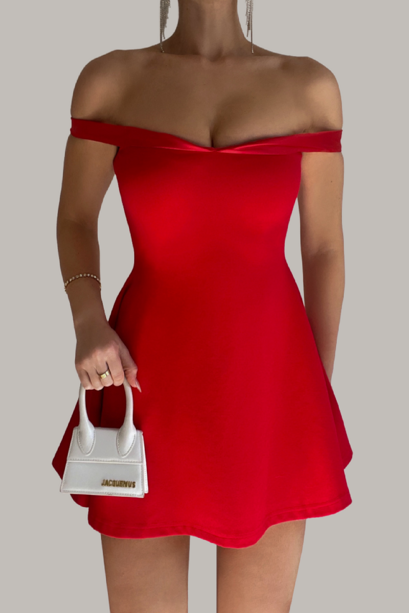 Belle Mini Dress - Red