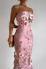 Angelica Floral Maxi Dress - Pink