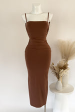 Calista Maxi Dress - Brown