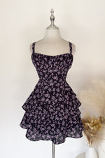 Arabella Floral Mini Dress - Purple