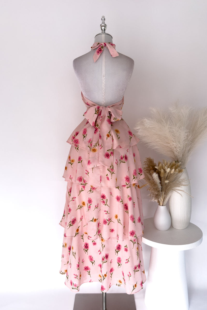 Anna Floral Maxi Dress - Pink