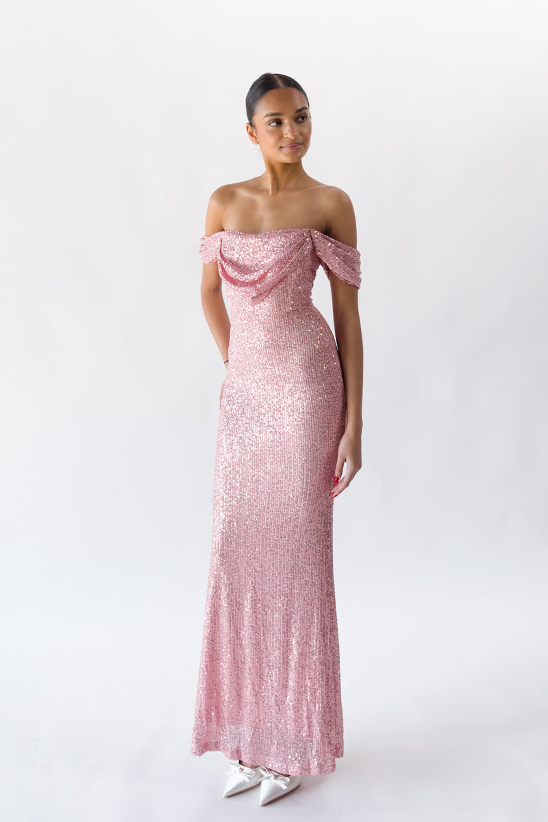 Adrena Maxi Dress - Pink