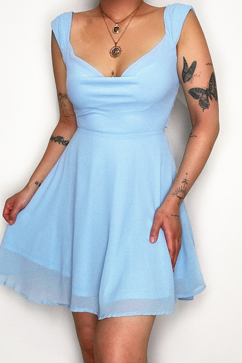 Polly Mini Dress - Blue