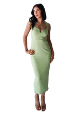 Aurora Midi Dress - Matcha