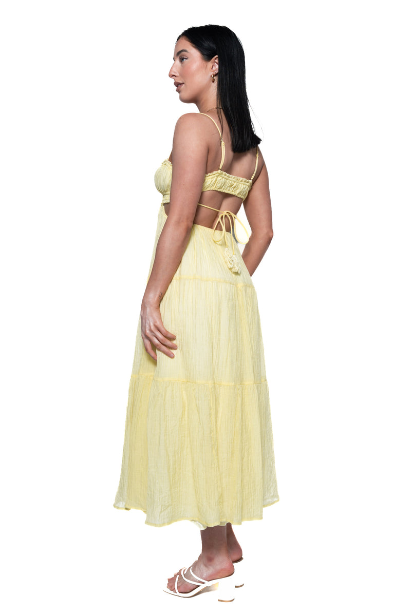 Rochelle Midi Dress - Lemon