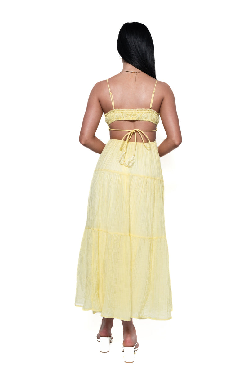 Rochelle Midi Dress - Lemon