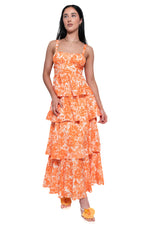 Darcy Floral Maxi Dress - Orange