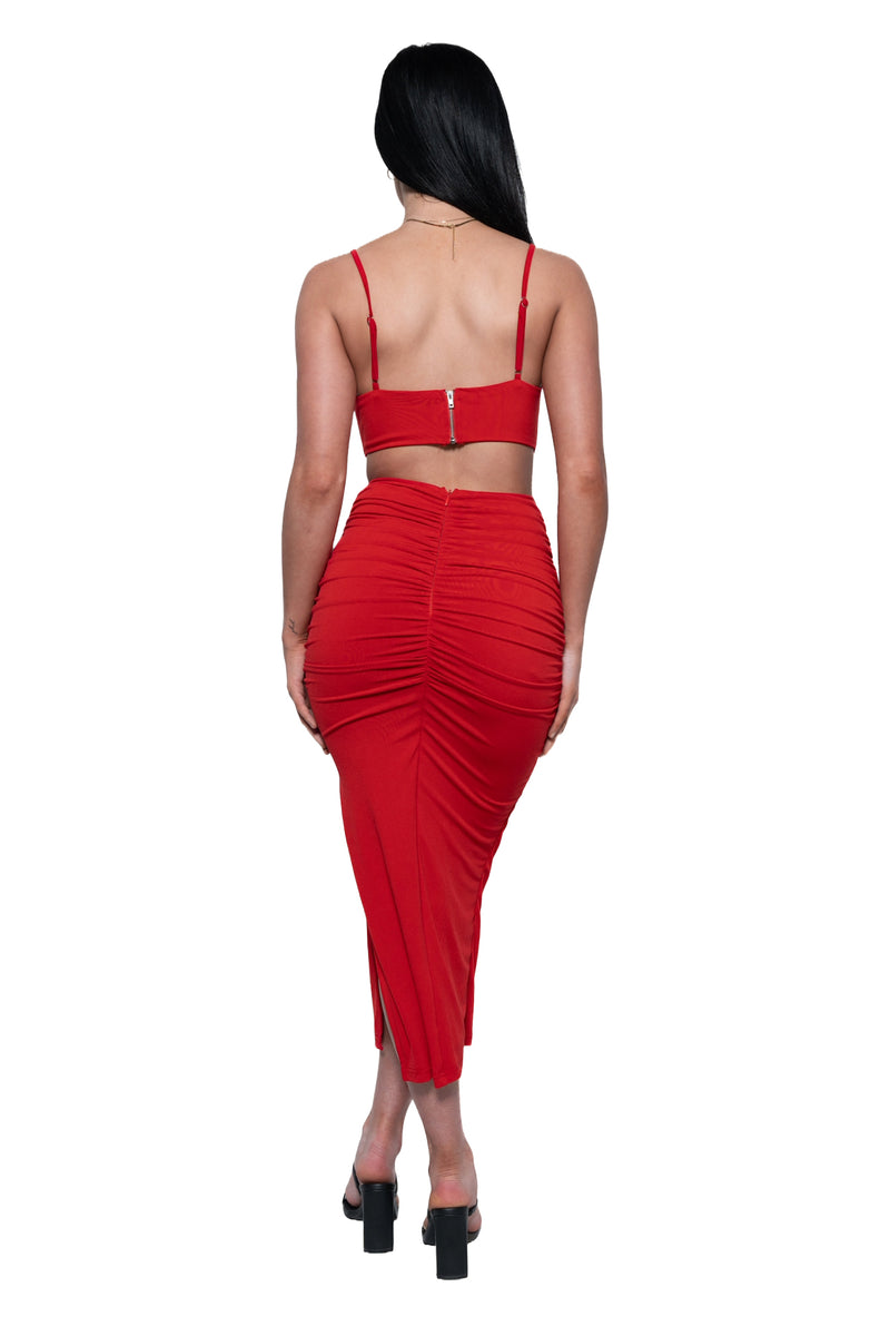 Kordyn Midi Dress - Red